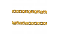 Cadena oval 4mm. Dorada