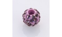 Bola 10 mm. con strass. Violet