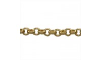 Cadena rolo 1mm. Dorada
