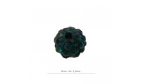Bola 6mm con strass. Emerald