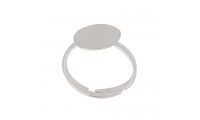 Anillo base 12mm. Baño plata