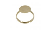 Anillo base 12mm. Baño oro