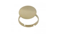 Anillo base 16mm. Baño de oro