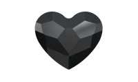 Corazón base plana 6mm. Jet