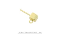 Pendiente cubo 4mm con...