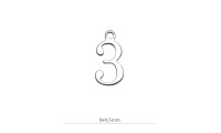 Mini colgante ¨3¨ 9x7mm....