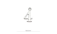Mini colgante ¨4¨ 9x7mm....