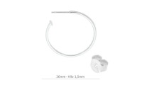 Pendientes de aro 26mm-hilo...