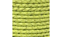 Cuero trenzado 3mm. Amarillo