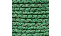 Cuero trenzado 3mm. Verde