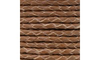 Cuero trenzado 3mm. Marrón...