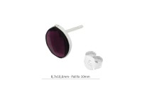 Pendientes hoja en plata...
