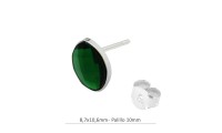 Pendientes hoja en plata...
