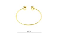 Pulsera baño oro 2 garras 61mm