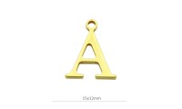 Colgante letra A 15mm. Baño...