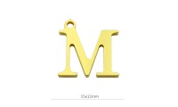 Colgante letra M 15mm. Baño...