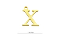 Colgante letra X 15mm. Baño...