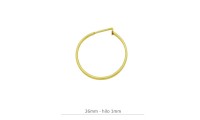 Aro baño oro 26mm-hilo 1,5mm
