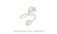 Anillo cono 8mm- cuadrado 12mm