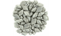 GEMDUO 8x5mm. Silver luster