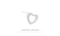 Pendiente corazón calado de...