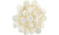 Cabochon 7mm Opaq White Luster